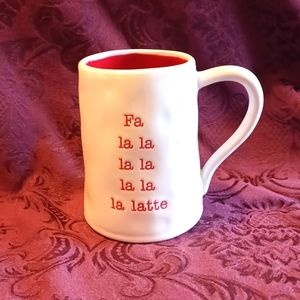 Fa la la la latte Christmas Mug by Mud Pie